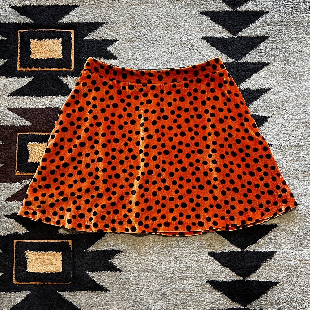 👉Madewell Velvet Cheetah Print Mini Circle Skirt